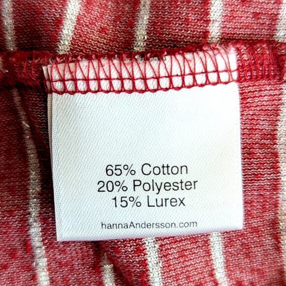 🎄 Hanna Andersson Girls' Striped Red Lurex Velour Holiday Dress – Sz 110 cm (5) - Picture 8 of 8